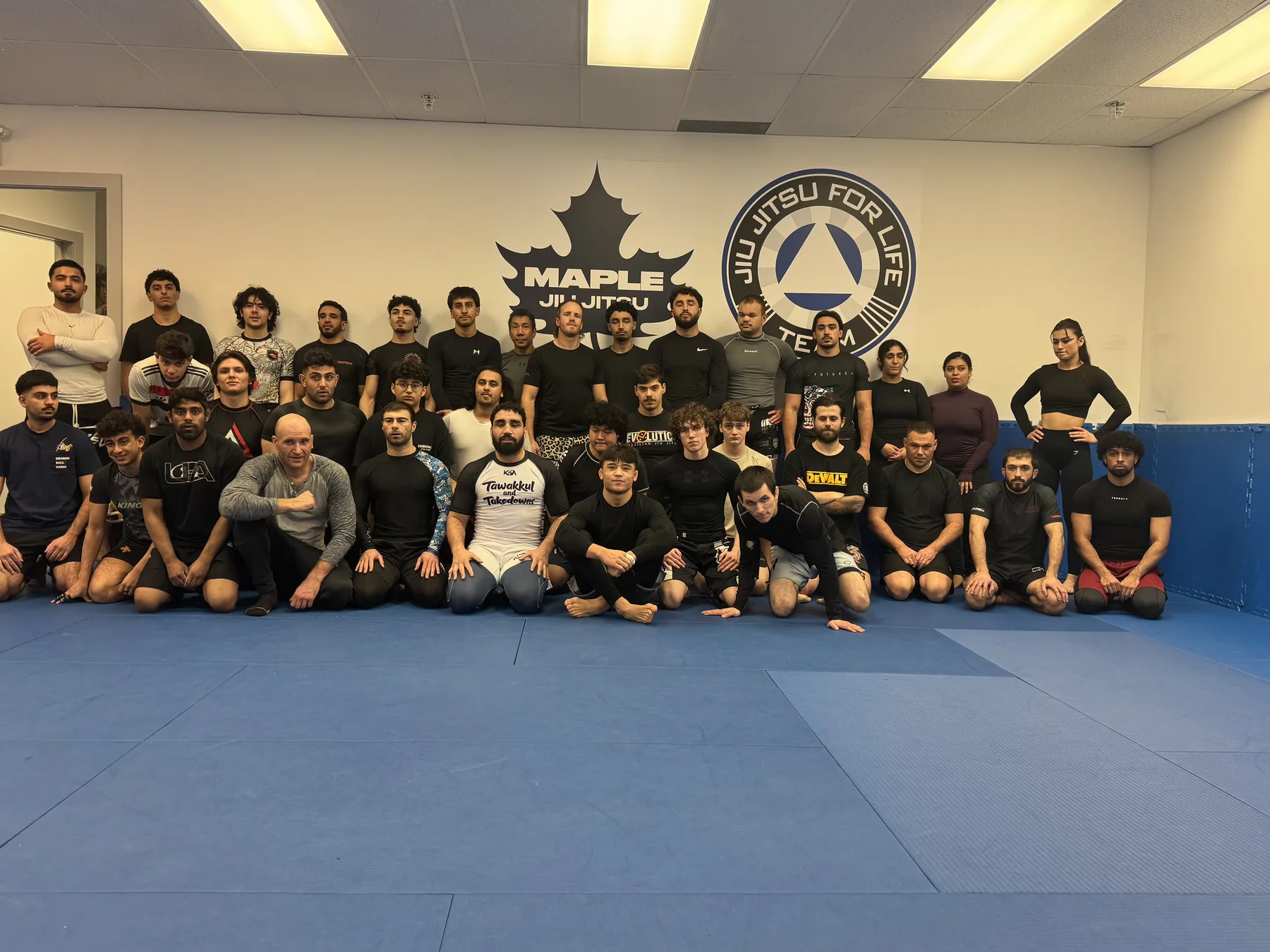 A full No-Gi Brazilian Jiu-Jitsu class at Maple Jiu-Jitsu Academy in Maple, Ontario